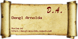 Dengl Arnolda névjegykártya